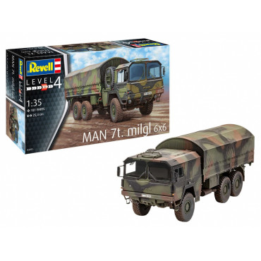 KIT PARA MONTAR REVELL MAN 7T. MILGL 6X6 1/35 181 PEÇAS REV 03291